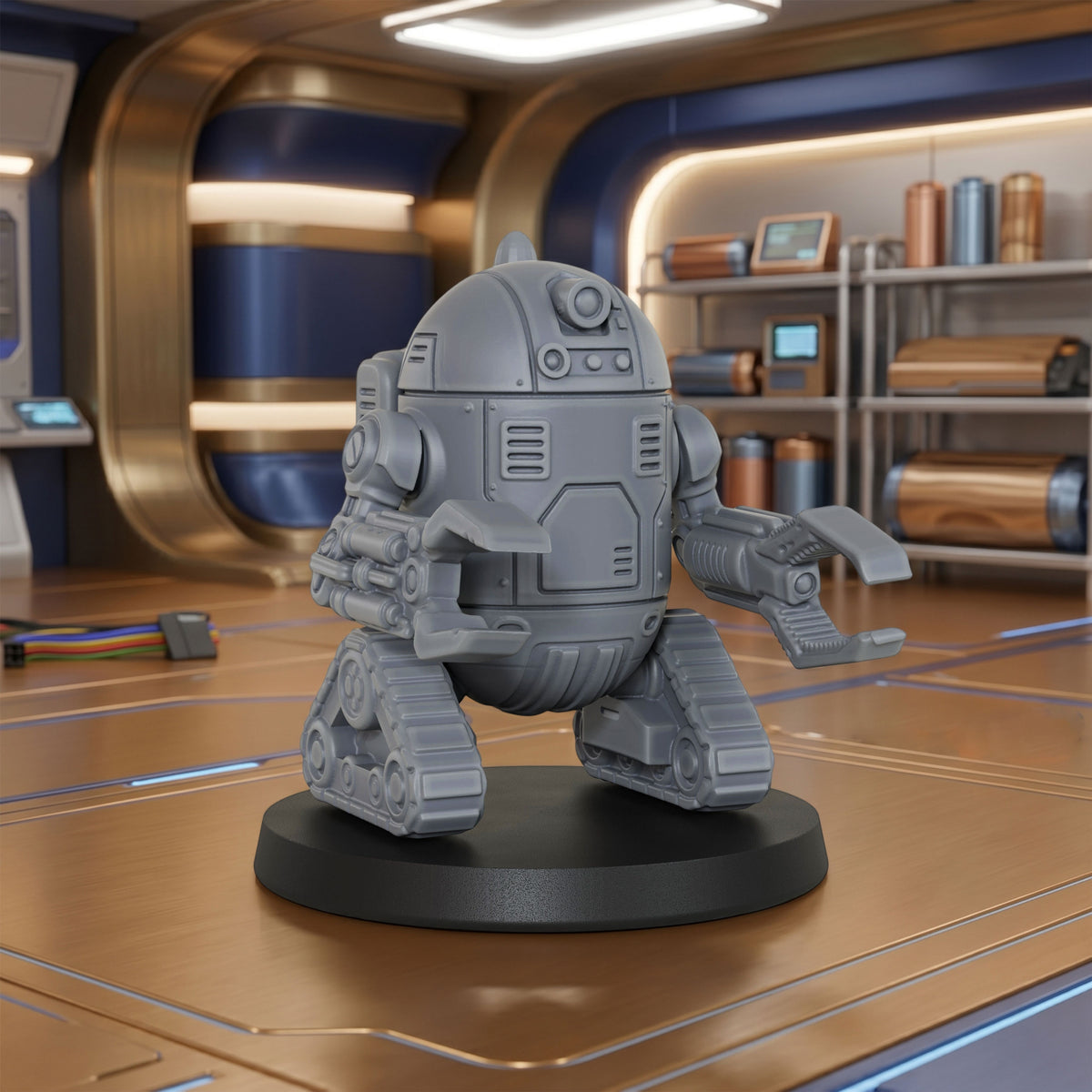 AS1016 Retro Droids Miniatures, Unpainted Resin Figures for TTRPG Tabletop Gaming