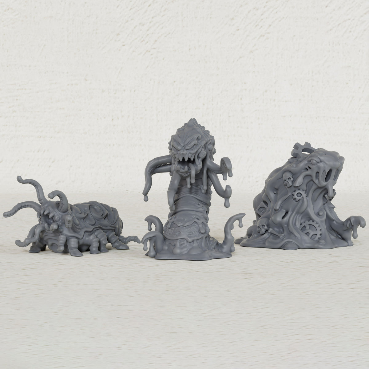 AS1066 Slimes Resin Model Set, Ooze Slime Monster Miniatures, Unpainted D&D Minis, Collectible Display Figures, Perfect Gift for Tabletop RPG Fans