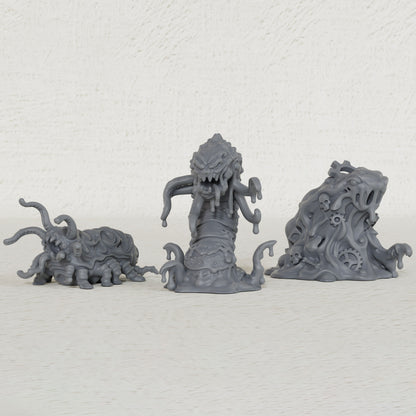 AS1066 Slimes Resin Model Set, Ooze Slime Monster Miniatures, Unpainted D&D Minis, Collectible Display Figures, Perfect Gift for Tabletop RPG Fans