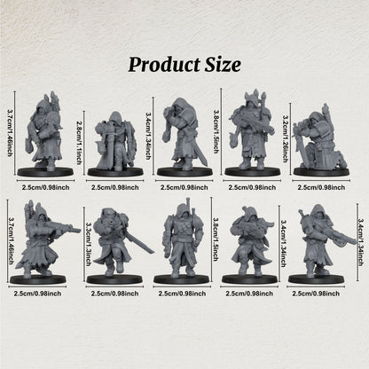 AS1074 Imperial Force Sci-Fi Infantry Miniature Pack, Unpainted Resin Wargaming Miniatures, Tabletop Wargame Models for Hobby Assembly & Painting