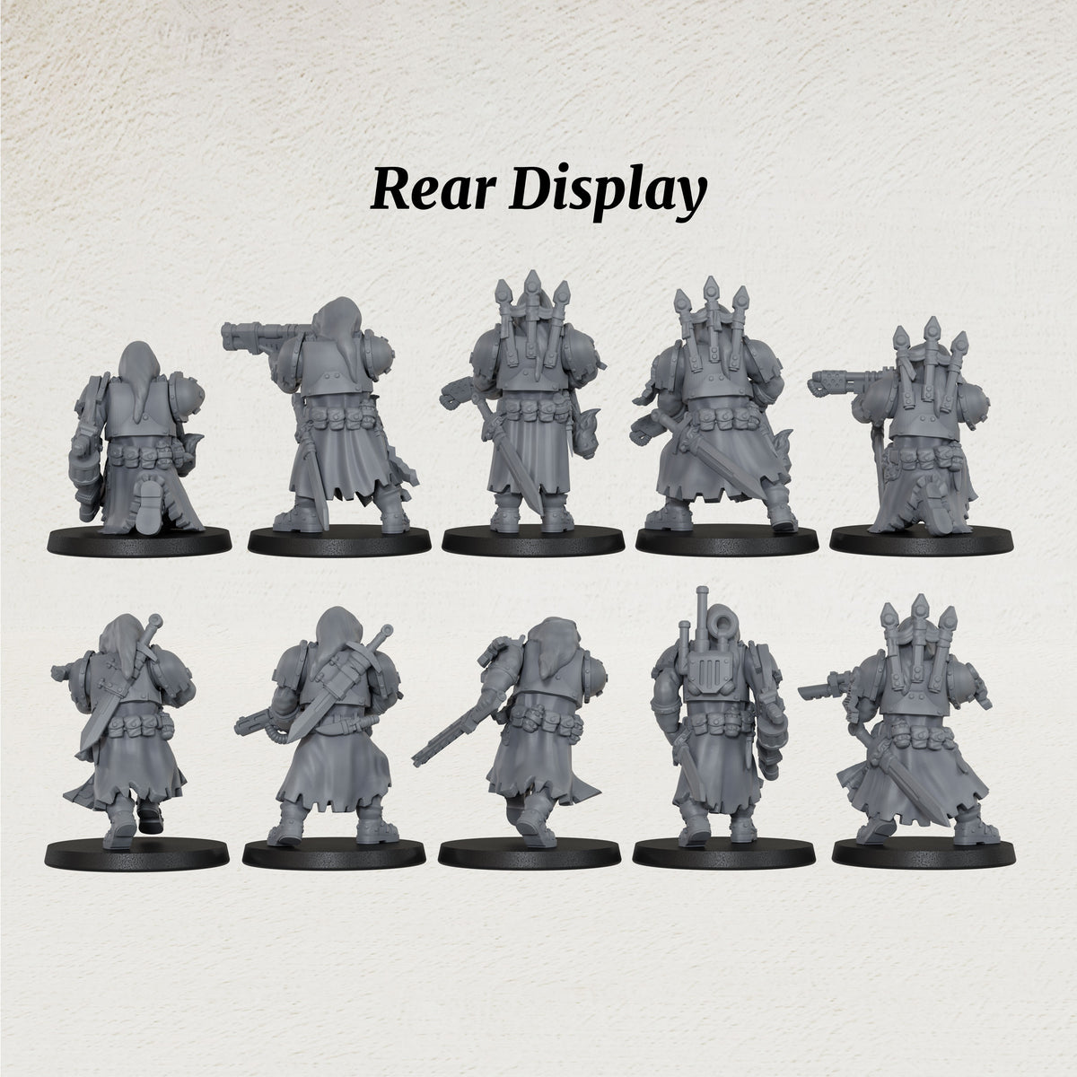 AS1074 Imperial Force Sci-Fi Infantry Miniature Pack, Unpainted Resin Wargaming Miniatures, Tabletop Wargame Models for Hobby Assembly & Painting