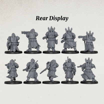 AS1074 Imperial Force Sci-Fi Infantry Miniature Pack, Unpainted Resin Wargaming Miniatures, Tabletop Wargame Models for Hobby Assembly & Painting