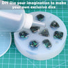 DND Dice Set Mold for Resin Silicone, 9 Pcs Sharp Edge Dice for D&D and Tabletop RPG