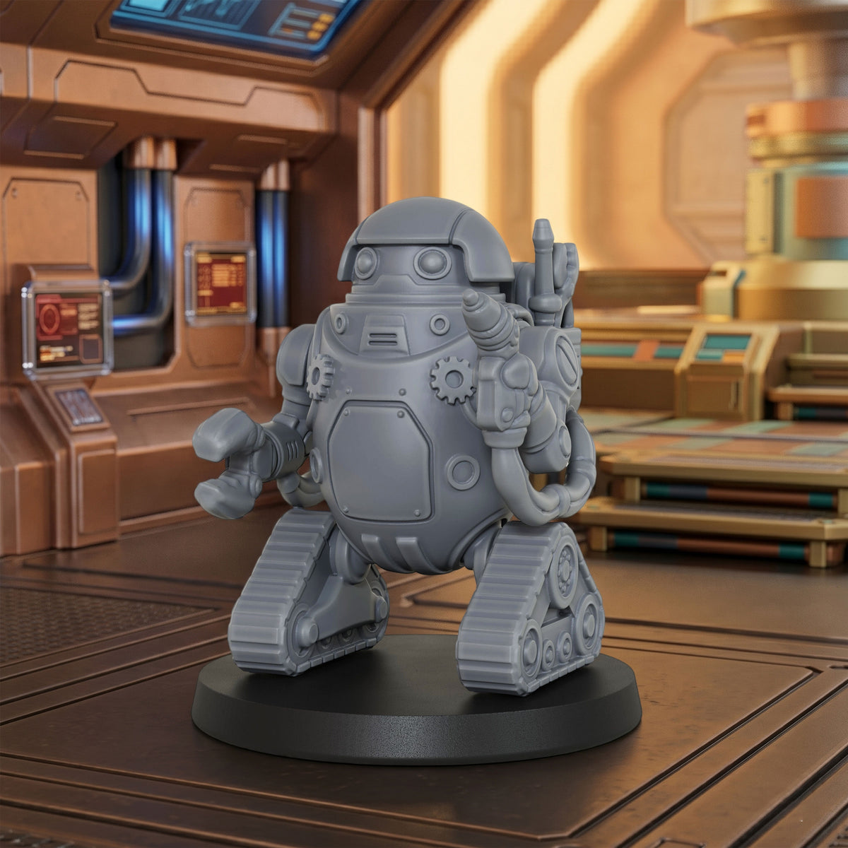 AS1016 Retro Droids Miniatures, Unpainted Resin Figures for TTRPG Tabletop Gaming