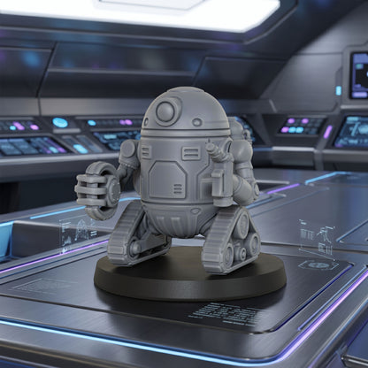 AS1016 Retro Droids Miniatures, Unpainted Resin Figures for TTRPG Tabletop Gaming