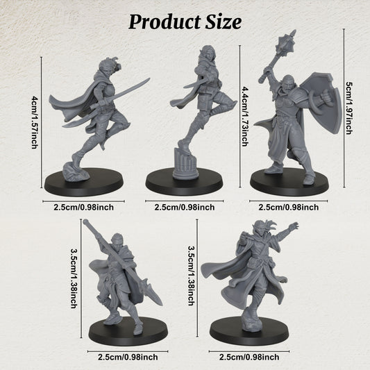 AS1019 Fantasy Adventurer Resin Miniatures, TTRPG Fantasy Models, Perfect for Collection & Gift