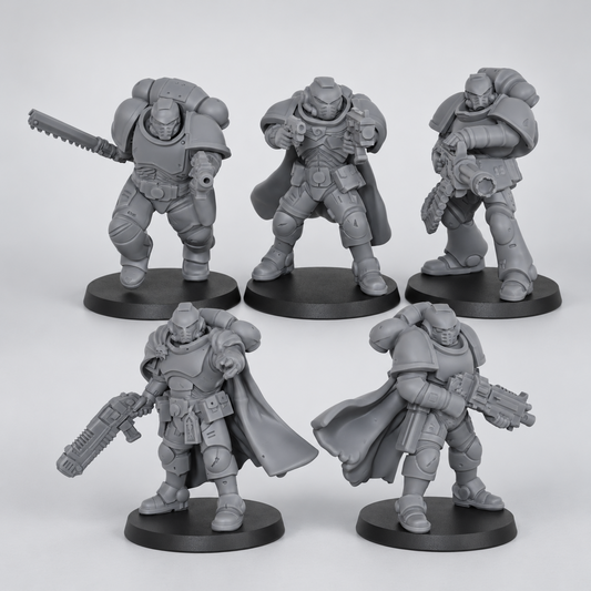 AS1021 Vanguard Warriors Resin Miniatures, TTRPG Sci-Fi Models, Perfect for Collection & Gift