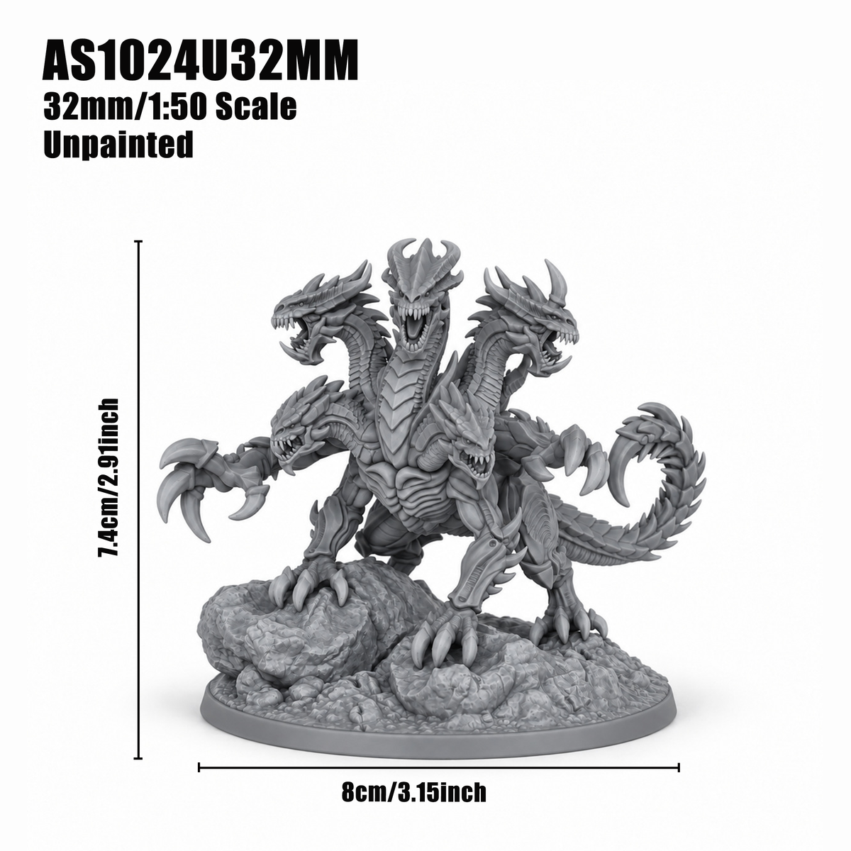 AS1024 Ancient Behemoth Fantasy Tabletop Mini, Painted & Unpainted, Wargame Figure, Collectible & Hobby Gift