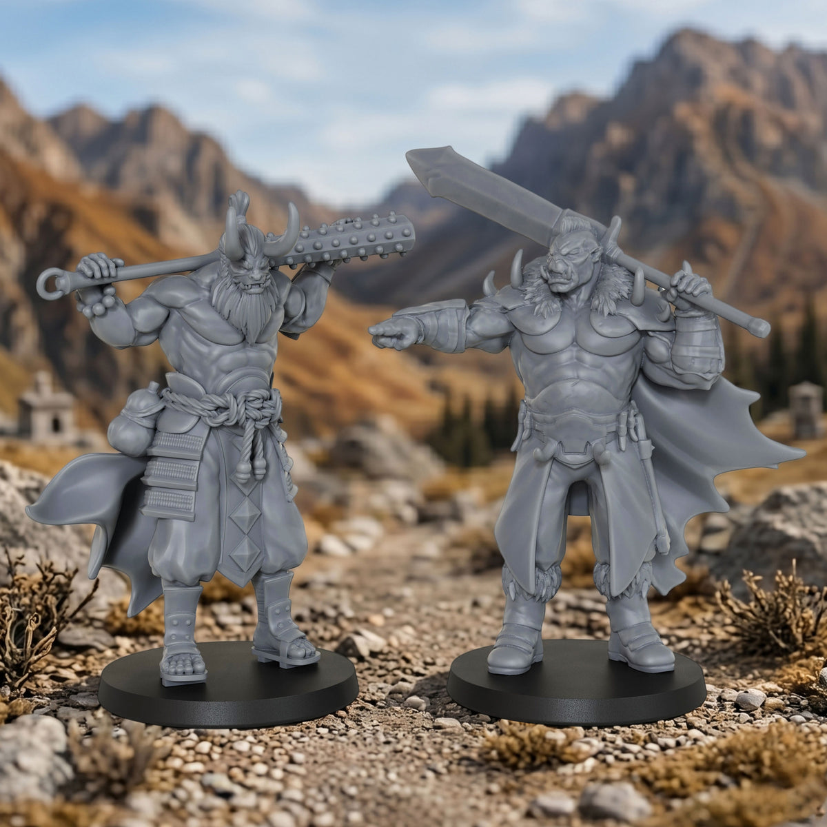 AS1025 Oni Berserker Resin Miniatures, TTRPG RPG Models, Ideal for Collection & Gift