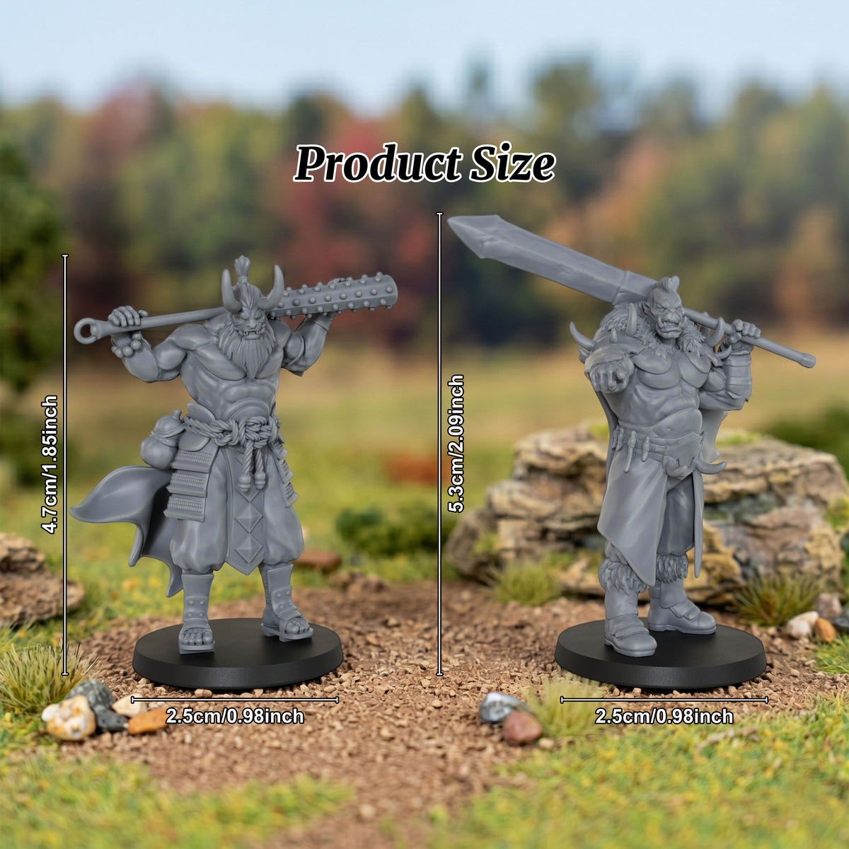 AS1025 Oni Berserker Resin Miniatures, TTRPG RPG Models, Ideal for Collection & Gift