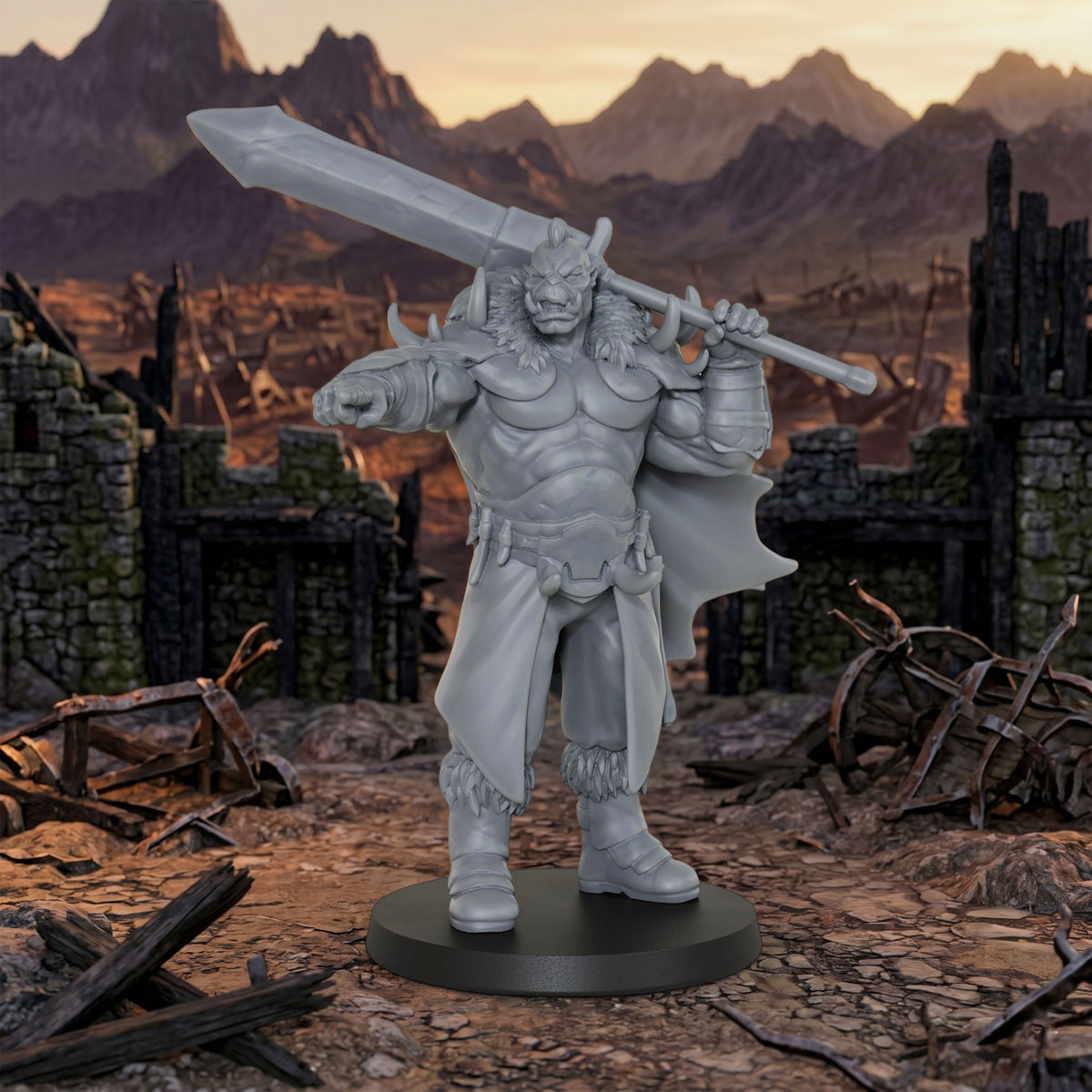 AS1025 Oni Berserker Resin Miniatures, TTRPG RPG Models, Ideal for Collection & Gift
