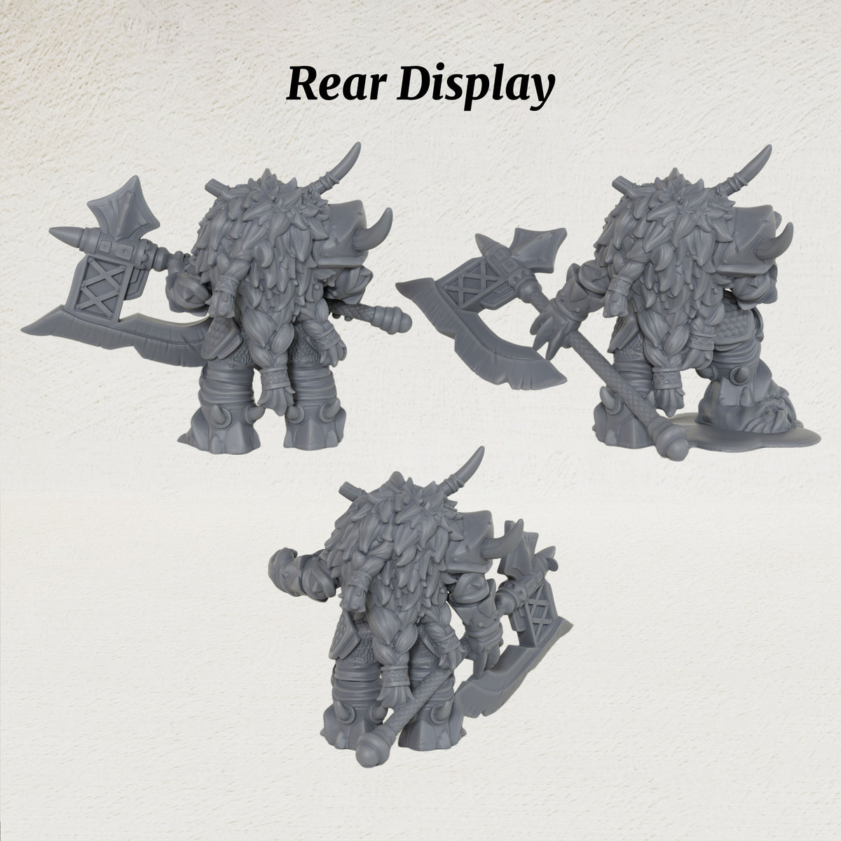 AS1030 Dwarf Commanders Resin Miniature Set, 3 Pcs Dwarf Chieftain Warriors, Unpainted Fantasy Wargame Minis, DND RPG Figures