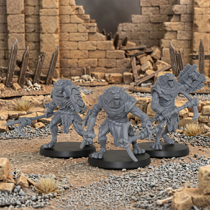 AS1033 Werewolf Resin Miniature Set, 5 Styles Lycanthrope Warriors, Unpainted Fantasy Wargame Minis, DND RPG Monster Figures