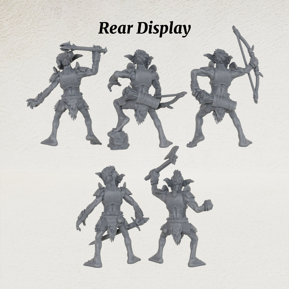 AS1035 Goblin Raider Resin Miniature Set, 5 Styles Goblin Raiders, Unpainted Fantasy Wargame Minis, DND RPG Monster Figures
