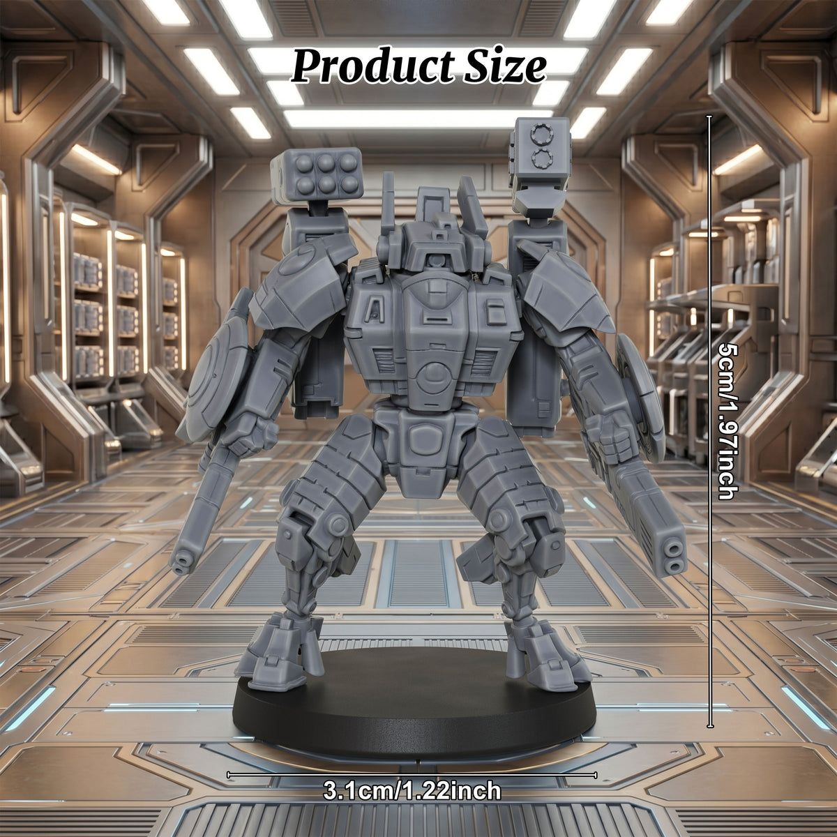 AS1041 Sci-Fi Combat Suit Resin Miniature, Futuristic Mech Battle Suit, Unpainted Sci-Fi Wargame Model, Tabletop Mini for Grimdark & Sci-Fi RPG