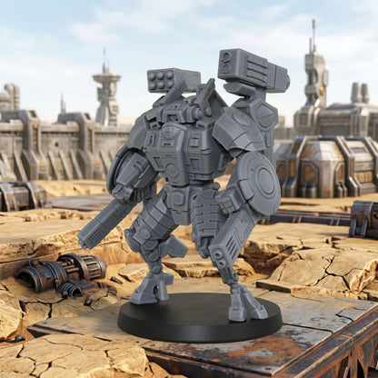 AS1041 Sci-Fi Combat Suit Resin Miniature, Futuristic Mech Battle Suit, Unpainted Sci-Fi Wargame Model, Tabletop Mini for Grimdark & Sci-Fi RPG