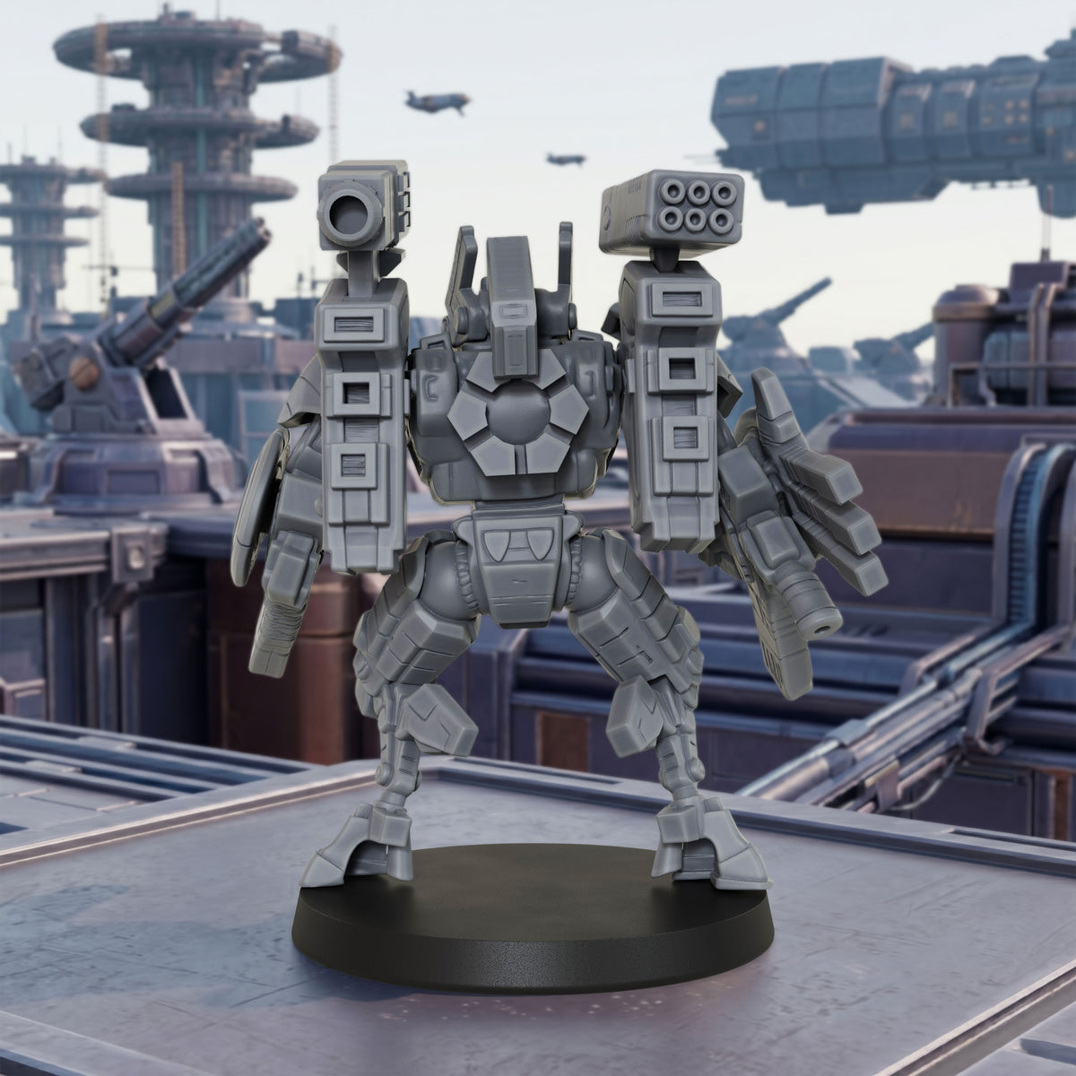 AS1041 Sci-Fi Combat Suit Resin Miniature, Futuristic Mech Battle Suit, Unpainted Sci-Fi Wargame Model, Tabletop Mini for Grimdark & Sci-Fi RPG