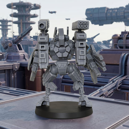 AS1041 Sci-Fi Combat Suit Resin Miniature, Futuristic Mech Battle Suit, Unpainted Sci-Fi Wargame Model, Tabletop Mini for Grimdark & Sci-Fi RPG