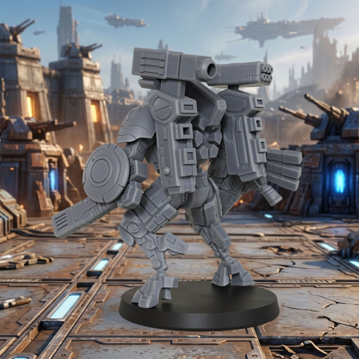 AS1041 Sci-Fi Combat Suit Resin Miniature, Futuristic Mech Battle Suit, Unpainted Sci-Fi Wargame Model, Tabletop Mini for Grimdark & Sci-Fi RPG