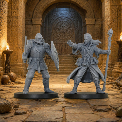 AS1057 Fantasy Adventurer Resin Model Set, D&D Party Hero Miniatures, Unpainted RPG Minis, Collectible Display Figures, Perfect Gift for Tabletop RPG Fans