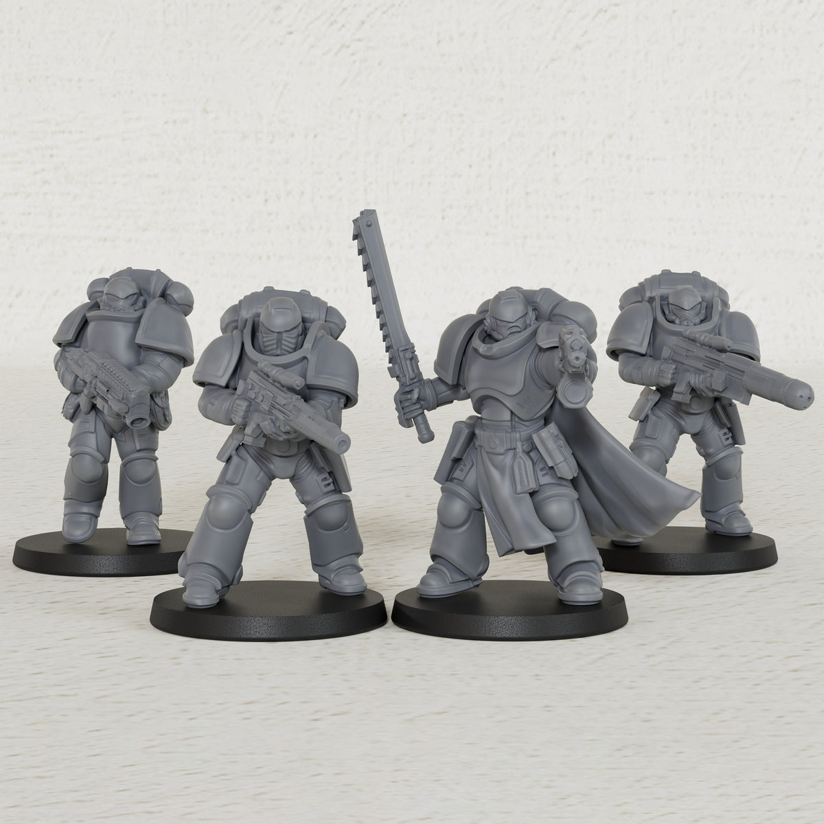 AS1058 Sci-Fi Strike Team Resin Model Set, Heavy Armored Space Warrior Miniatures, Unpainted Wargame Minis, Collectible Display Figures, Perfect Gift for Tabletop Wargaming Fans