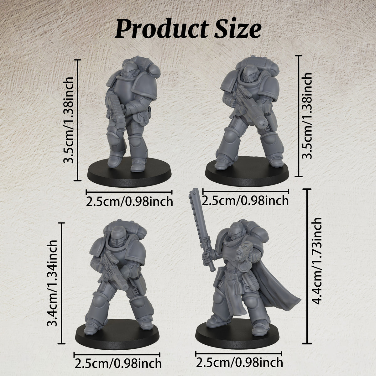 AS1058 Sci-Fi Strike Team Resin Model Set, Heavy Armored Space Warrior Miniatures, Unpainted Wargame Minis, Collectible Display Figures, Perfect Gift for Tabletop Wargaming Fans