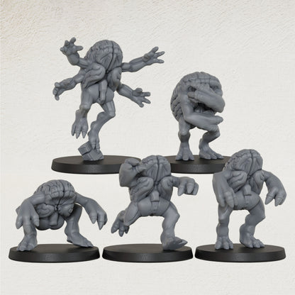 AS1061 Brain Fiend Resin Model Set, Brain Monster Aberration Miniatures, Unpainted D&D Minis, Collectible Display Figures, Perfect Gift for Tabletop RPG Fans