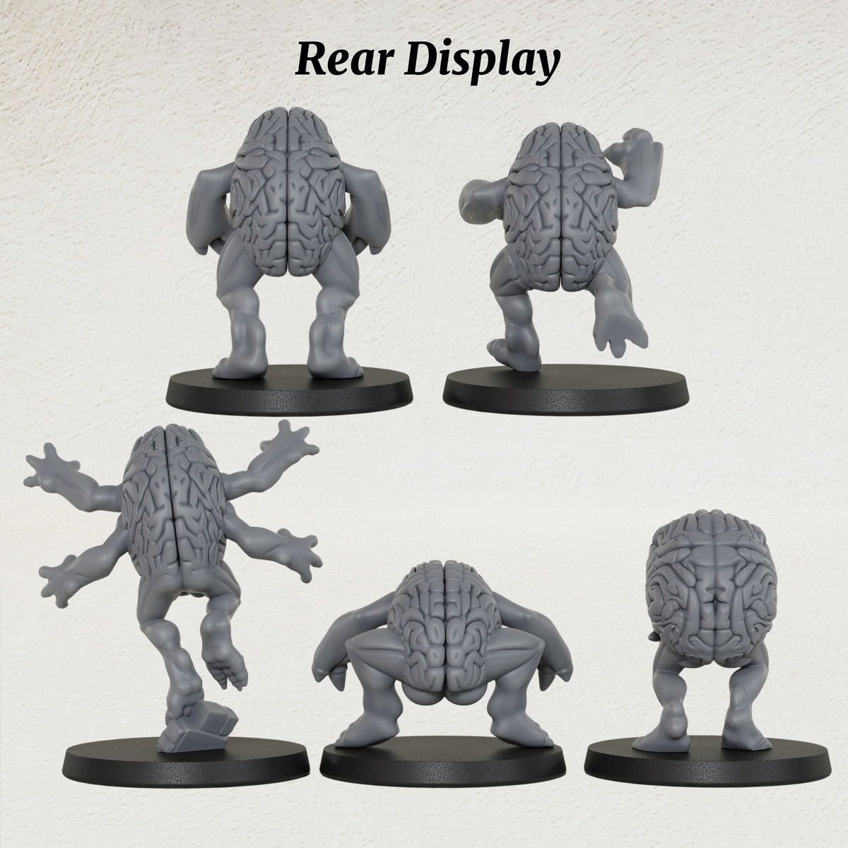 AS1061 Brain Fiend Resin Model Set, Brain Monster Aberration Miniatures, Unpainted D&D Minis, Collectible Display Figures, Perfect Gift for Tabletop RPG Fans