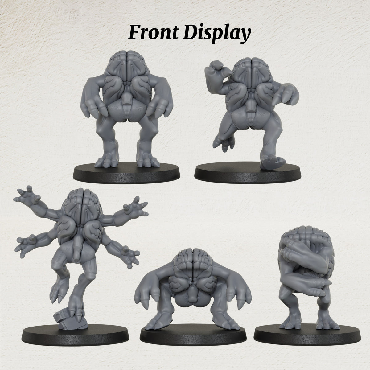 AS1061 Brain Fiend Resin Model Set, Brain Monster Aberration Miniatures, Unpainted D&D Minis, Collectible Display Figures, Perfect Gift for Tabletop RPG Fans