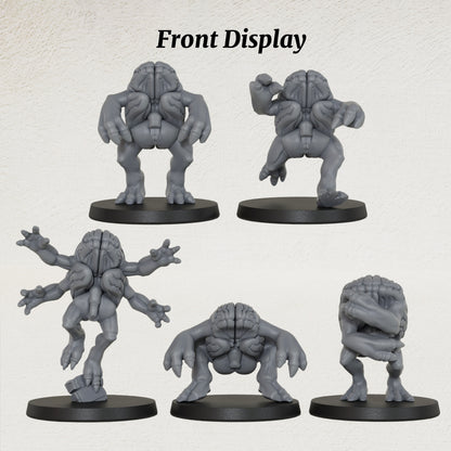 AS1061 Brain Fiend Resin Model Set, Brain Monster Aberration Miniatures, Unpainted D&D Minis, Collectible Display Figures, Perfect Gift for Tabletop RPG Fans