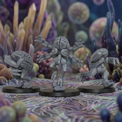 AS1061 Brain Fiend Resin Model Set, Brain Monster Aberration Miniatures, Unpainted D&D Minis, Collectible Display Figures, Perfect Gift for Tabletop RPG Fans
