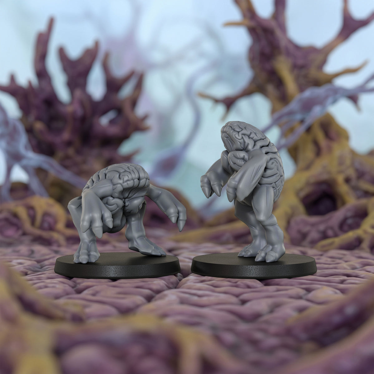 AS1061 Brain Fiend Resin Model Set, Brain Monster Aberration Miniatures, Unpainted D&D Minis, Collectible Display Figures, Perfect Gift for Tabletop RPG Fans