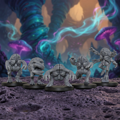 AS1061 Brain Fiend Resin Model Set, Brain Monster Aberration Miniatures, Unpainted D&D Minis, Collectible Display Figures, Perfect Gift for Tabletop RPG Fans