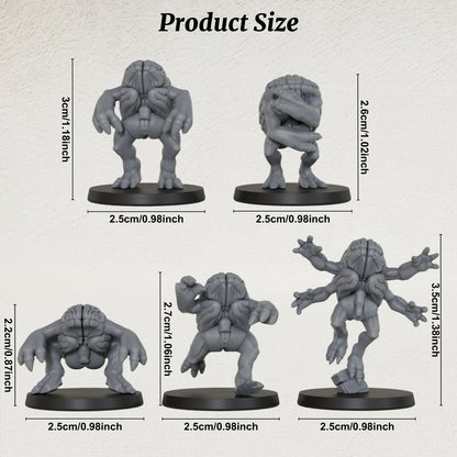 AS1061 Brain Fiend Resin Model Set, Brain Monster Aberration Miniatures, Unpainted D&D Minis, Collectible Display Figures, Perfect Gift for Tabletop RPG Fans
