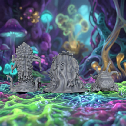 AS1066 Slimes Resin Model Set, Ooze Slime Monster Miniatures, Unpainted D&D Minis, Collectible Display Figures, Perfect Gift for Tabletop RPG Fans