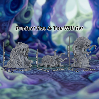 AS1066 Slimes Resin Model Set, Ooze Slime Monster Miniatures, Unpainted D&D Minis, Collectible Display Figures, Perfect Gift for Tabletop RPG Fans