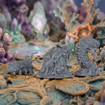AS1066 Slimes Resin Model Set, Ooze Slime Monster Miniatures, Unpainted D&D Minis, Collectible Display Figures, Perfect Gift for Tabletop RPG Fans