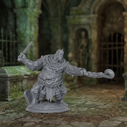 AS1073 Lich Lord & Butcher Monster Miniature Duo, Unpainted Resin Boss Models for D&D & Tabletop RPG