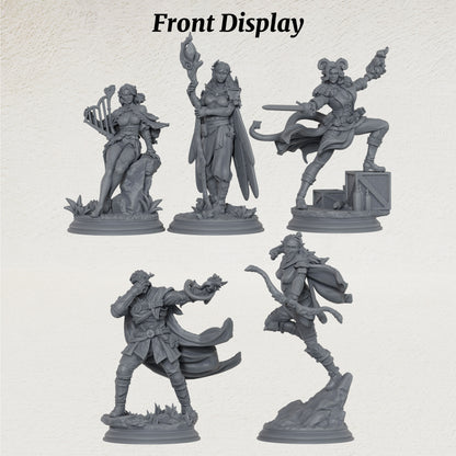AS1075 Elven Female Ranger Miniature Set, Unpainted Resin Mini, DnD Adventurer Model, Tabletop RPG, Wargaming Diorama Mini for Hobby Painting