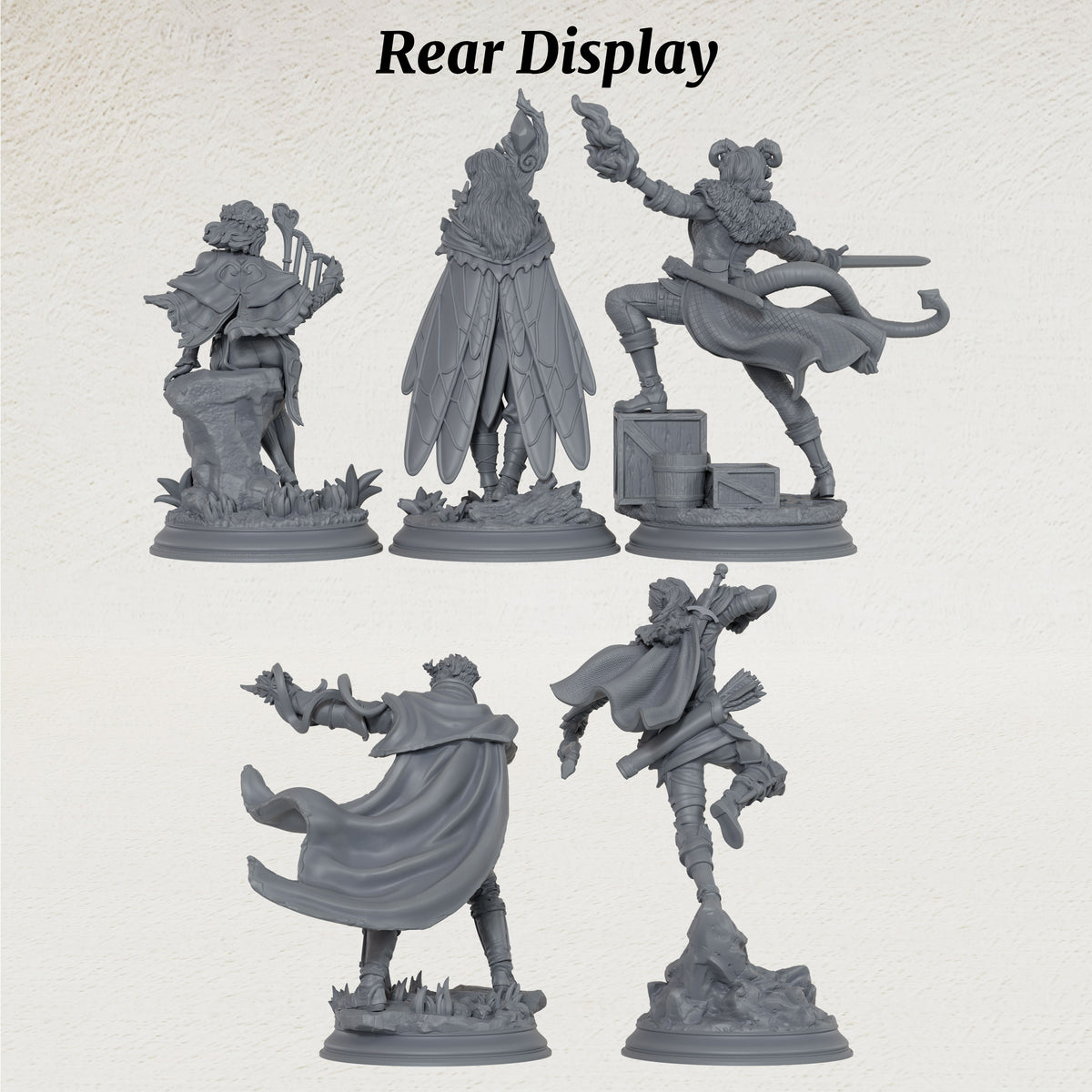 AS1075 Elven Female Ranger Miniature Set, Unpainted Resin Mini, DnD Adventurer Model, Tabletop RPG, Wargaming Diorama Mini for Hobby Painting