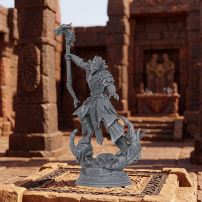 AS1079 Arcane Spellcasters Miniature Set, Unpainted Resin Mini, DnD Mage Miniature, Tabletop RPG, Wargaming Diorama Model for Hobby Painting