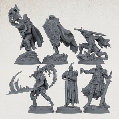 AS1081 Fantasy Warrior Miniature, Unpainted Resin Figure, Tabletop RPG, Wargaming Model, Diorama Mini, DnD Hero Figurine for Hobby Painting
