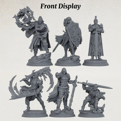 AS1081 Fantasy Warrior Miniature, Unpainted Resin Figure, Tabletop RPG, Wargaming Model, Diorama Mini, DnD Hero Figurine for Hobby Painting