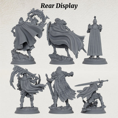 AS1081 Fantasy Warrior Miniature, Unpainted Resin Figure, Tabletop RPG, Wargaming Model, Diorama Mini, DnD Hero Figurine for Hobby Painting