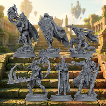AS1081 Fantasy Warrior Miniature, Unpainted Resin Figure, Tabletop RPG, Wargaming Model, Diorama Mini, DnD Hero Figurine for Hobby Painting