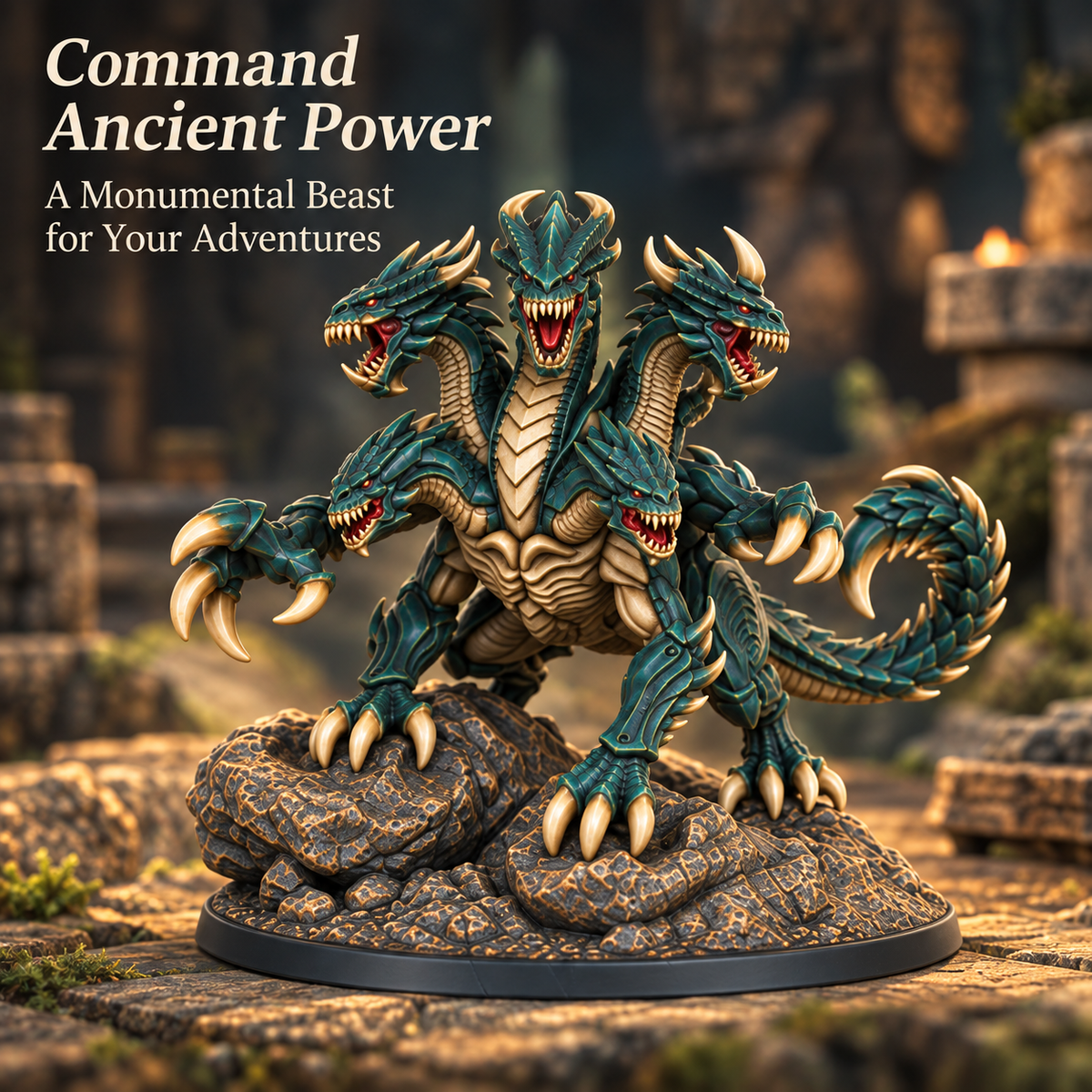 AS1024 Ancient Behemoth Fantasy Tabletop Mini, Painted & Unpainted, Wargame Figure, Collectible & Hobby Gift