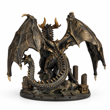 AS987 Ancient Dragon DnD Miniature, Elder Dragon Boss RPG Figure, Detachable Model and Base, Available Painted or Unpainted, Tabletop Miniature, Hobby Gift