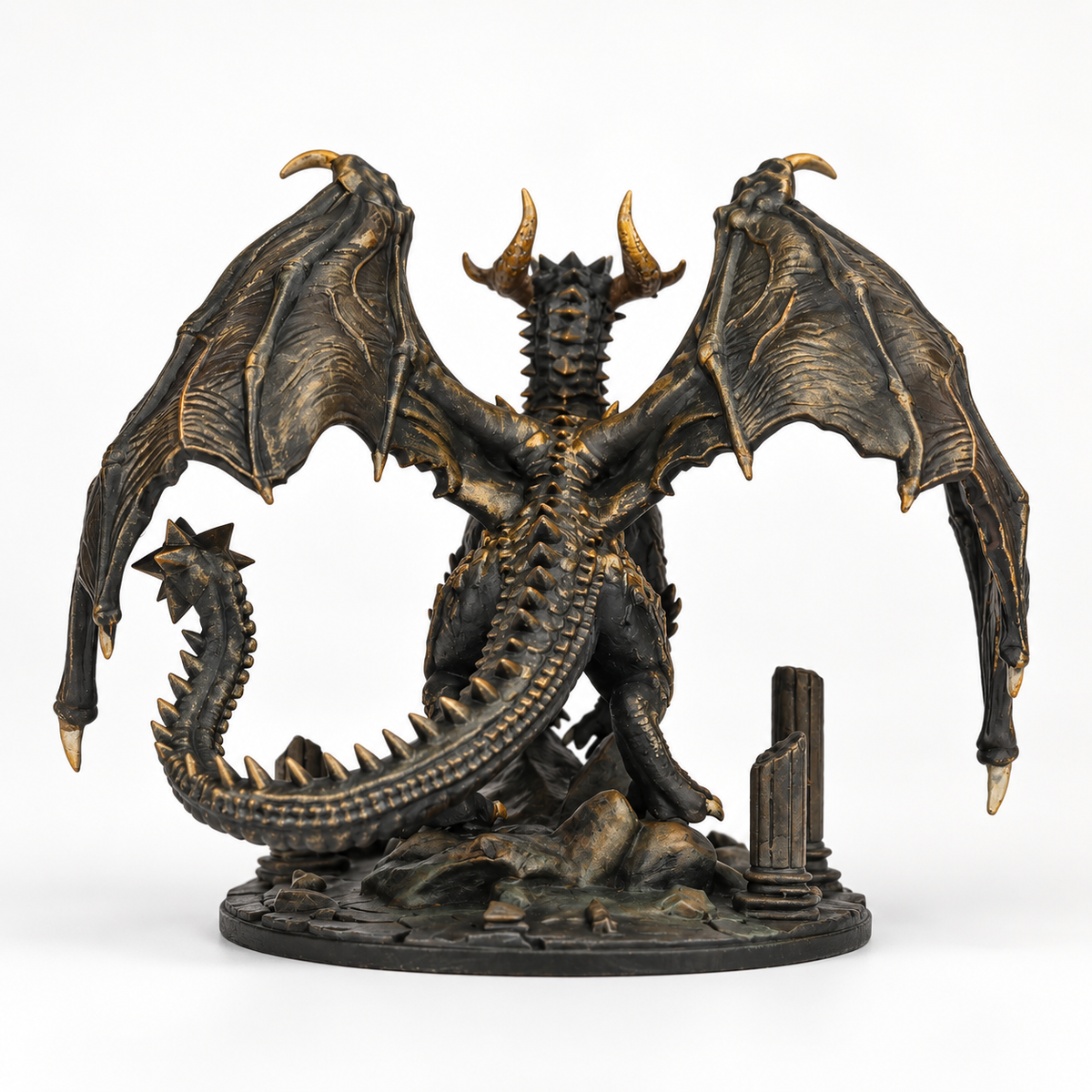 AS987 Ancient Dragon DnD Miniature, Elder Dragon Boss RPG Figure, Detachable Model and Base, Available Painted or Unpainted, Tabletop Miniature, Hobby Gift