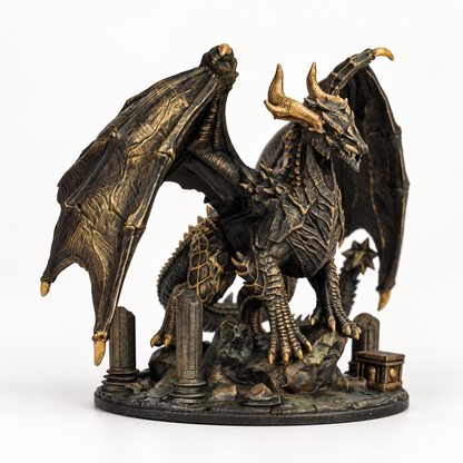 AS987 Ancient Dragon DnD Miniature, Elder Dragon Boss RPG Figure, Detachable Model and Base, Available Painted or Unpainted, Tabletop Miniature, Hobby Gift