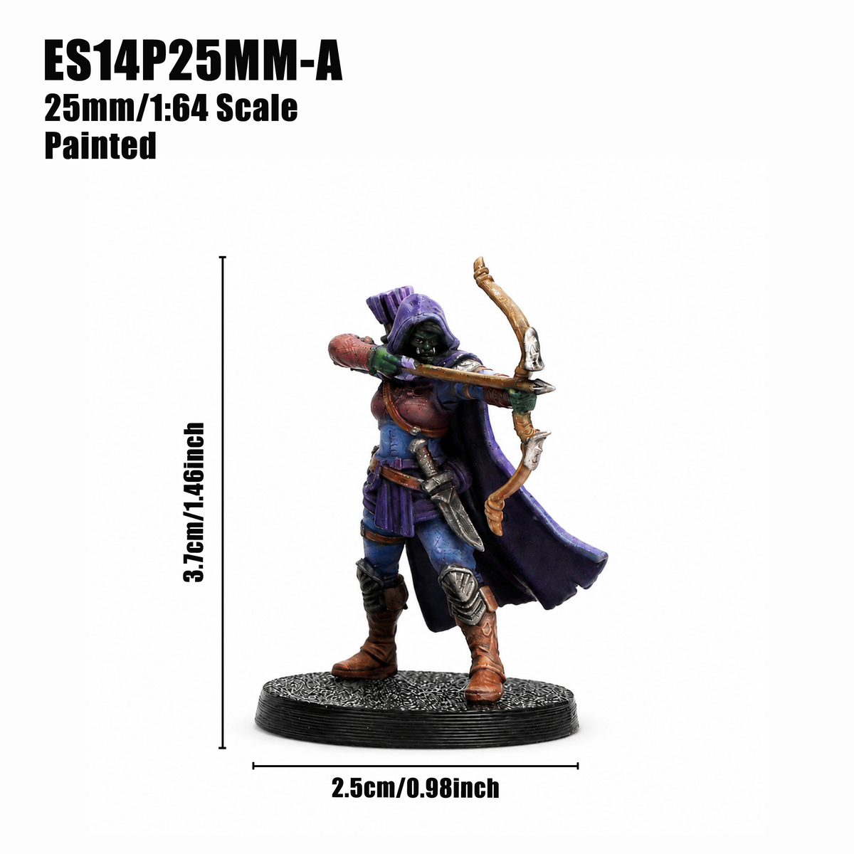 ES14P Orc Heroes Squad DnD Miniatures, Includes Orc Archer, Berserker, Warrior, Heavy Knight, Shaman, 25mm Base, Tabletop RPG Monster Minis